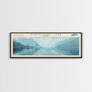 Turquoise Lake Panoramic Wall Art, Framed Canvas Print, Lake House Decor, Travel Poster, Beautiful Lake Scene, Living Room Art