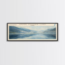 Weiss Lake Alabama Panoramic Wall Art, Framed Canvas Print, Lake House Decor, Travel Poster, Scenic Lake Scene, Bedroom Art