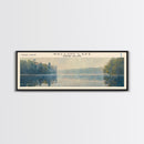 Wilson Lake Arizona Panoramic Wall Art, Framed Canvas Print, Lake House Decor, Travel Poster, Scenic Lake Scene, Bedroom Art