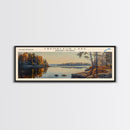 Ualik Lake Panoramic Wall Art, Framed Canvas Print, Lake House Decor, Travel Poster, Beautiful Lake Scene, Home Decor