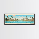 Dead Lakes Florida Framed Canvas Print, Midcentury Modern Panoramic Wall Art, Bedroom Decor, Pop Art, Travel Poster Art, Scenic Nature Painting