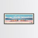 Great Salt Lake Utah Framed Canvas Print, Panoramic Wall Art, Midcentury Modern, Pop Art, Living Room Wall Art, Travel Poster, Nature Art, Artistic Decor