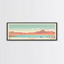 Lake Abert Oregon Framed Canvas Print, Panoramic Wall Art, Midcentury Modern, Pop Art, Bedroom Art, Travel Poster, Living Room Decor