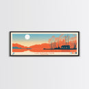 Lake Bernard Frank Maryland Framed Canvas Print, Panoramic Art, Midcentury Modern, Pop Art, Living Room Wall Art, Travel Poster, Lake House Decor