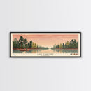 Lake D'Arbonne Louisiana Framed Canvas Print, Panoramic Wall Art, Midcentury Modern, Pop Art, Living Room Decor, Travel Poster, Bedroom Art