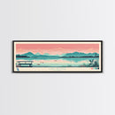 Lake George Florida Framed Canvas Print, Panoramic Wall Art, Midcentury Modern, Pop Art, Bedroom Decor, Travel Poster, Living Room Art