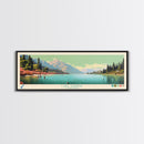 Lake Sabrina California Framed Canvas Print, Panoramic Wall Art, Midcentury Modern, Pop Art, Bedroom Art, Travel Poster, Lake House Decor