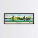 Molson Lake, Manitoba Framed Canvas Print, Panoramic Wall Art, Midcentury Modern, Pop Art, Home Decor, Travel Poster, Bedroom Art