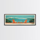 Table Rock Lake, Missouri Framed Canvas Print, Lake House Art, Midcentury Modern Decor, Pop Art, Travel Poster, Living Room Wall Art