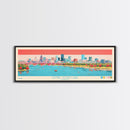 Tempe Town Lake, Arizona Framed Canvas Print, Lake House Art, Midcentury Modern Decor, Pop Art, Travel Poster, Bedroom Wall Art