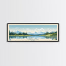 Teshekpuk Lake, Alaska Framed Canvas Print, Lake House Decor, Midcentury Modern Art, Pop Art, Travel Poster, Living Room Wall Art