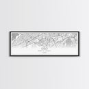 Panoramic Oslo City Map, Norway Art, Map Print, Minimalist Wall Art, Canvas Art, Housewarming Gift, Street Map Art, Closing Gift