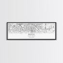 Panoramic Raleigh City Map, North Carolina Art, Map Print, Minimalist Wall Art, Canvas Art, Housewarming Gift, Street Map Art, Closing Gift