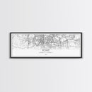 Panoramic Rome City Map, Italy Art, Map Print, Minimalist Wall Art, Canvas Art, Housewarming Gift, Street Map Art, Closing Gift