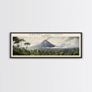 Arenal Volcano Travel Poster Print, Framed Canvas Print, Costa Rica Travel Art, Wood Framed Art, Wall Hanging, Home Decor