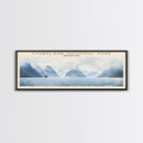 Fiordland National Park Travel Print Wall Art, Travel Poster Print, Retro Style COUNTRY Home Decor, Wall Hanging, Travel Gift Idea, Unique Metal Art