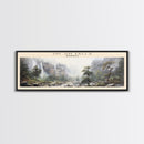 Jim Jim Falls COUNTRY Travel Poster Print, Framed Canvas Print, COUNTRY Travel Art, Wood Framed Art, Wall Hanging, Home Decor