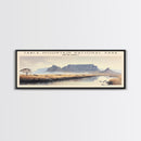 Table Mountain Travel Print Wall Art, Travel Poster Print, Retro Style COUNTRY Home Decor, Wall Hanging, Travel Gift Idea, Unique Metal Art