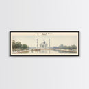 Taj Mahal Travel Poster Print, Framed Canvas Print, COUNTRY Travel Art, Wood Framed Art, Wall Hanging, Home Decor