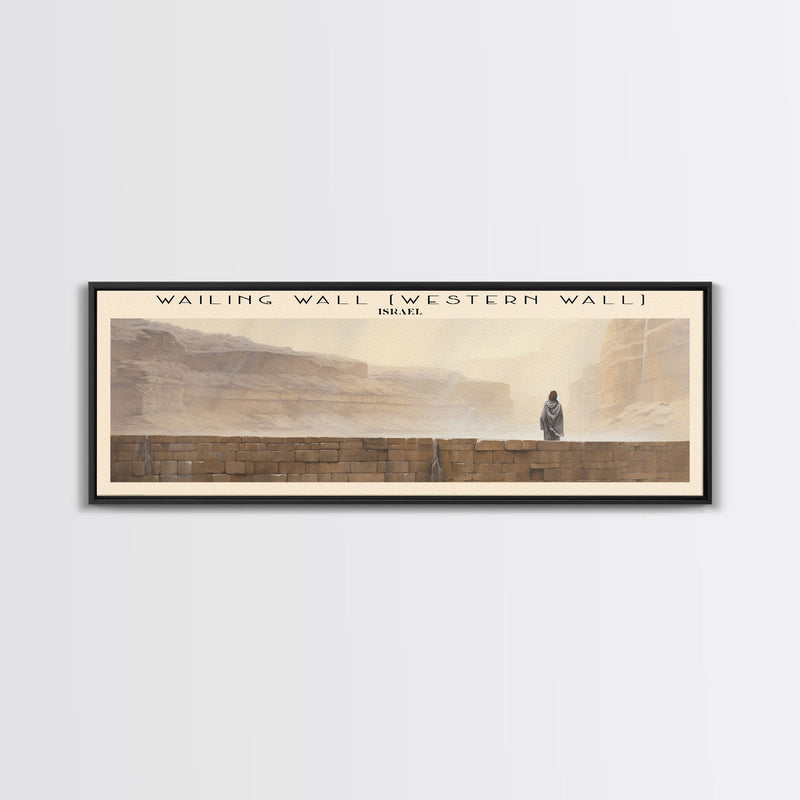 Wailing Wall COUNTRY | Framed Travel Poster Canvas Print | Trendy Wall Art | Watercolor Painting | Living Room Art | Unique Art