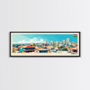 Accra, Ghana Travel Poster Panoramic Canvas Print, Accra, Ghana Painting, Ghana Art, Accra Travel Art, Guest Room Painting