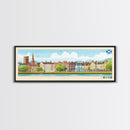 Ayr, Scotland Panoramic Travel Poster Canvas Print, Ayr, Scotland Painting, Scotland Art, Ayr Travel Art, Living Room Painting