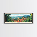 Bafoussam, Cameroon Travel Poster Panoramic Canvas Print, Bafoussam, Cameroon Painting, Cameroon Art, Bafoussam Travel Art, Guest Room Painting
