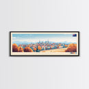 Ballarat, Australia Panoramic Travel Poster Canvas Print, Ballarat, Australia Painting, Australia Art, Ballarat Travel Art, Living Room Painting