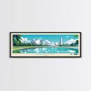 Brasilia, Brazil Panoramic Travel Poster Canvas Print, Brasilia, Brazil Painting, Brazil Art, Brasilia Panoramic Travel Art, Travel Painting