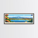 Canberra, Australia Panoramic Travel Poster Canvas Print, Canberra, Australia Painting, Australia Art, Canberra Travel Art, Guest Room Painting