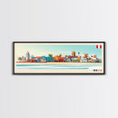 Chiclayo, Peru Panoramic Travel Poster Canvas Print, Chiclayo, Peru Painting, Peru Art, Chiclayo Travel Art, Guest Room Painting