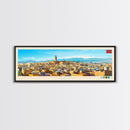 Fez, Morocco Travel Poster Panoramic Canvas Print, Fez, Morocco Painting, Morocco Art, Fez Travel Art, Guest Room Painting