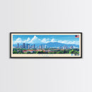 Kajang, Malaysia Panoramic Travel Poster Canvas Print, Kajang, Malaysia Painting, Malaysia Art, Kajang Panoramic Travel Art, Travel Painting