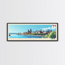 Ottawa–Gatineau, Canada Travel Poster Panoramic Canvas Print, Ottawa–Gatineau, Canada Painting, Canada Art, Ottawa–Gatineau Travel Art, Guest Room Painting