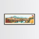Puente Alto, Chile Panoramic Travel Poster Canvas Print, Puente Alto, Chile Painting, Chile Art, Puente Alto Travel Art, Guest Room Painting