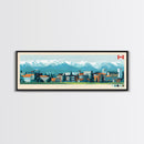 Red Deer, Canada Travel Poster Panoramic Canvas Print, Red Deer, Canada Painting, Canada Art, Red Deer Travel Art, Guest Room Painting