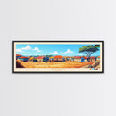 Ruiru, Kenya Panoramic Travel Poster Canvas Print, Ruiru, Kenya Painting, Kenya Art, Ruiru Travel Art, Living Room Painting