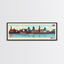 Salford, England Panoramic Travel Poster Canvas Print, Salford, England Painting, England Art, Salford Travel Art, Guest Room Painting