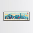 Panoramic Travel Poster Shenzhen, China Canvas Print, Shenzhen, China Painting, China Art, Shenzhen Travel Art, Guest Room Painting