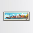 Panoramic Travel Poster Southampton, England Canvas Print, Southampton, England Painting, England Art, Southampton Travel Art, Guest Room Painting