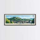 Stirling, Scotland Panoramic Travel Poster Canvas Print, Stirling, Scotland Painting, Scotland Art, Stirling Panoramic Travel Art, Travel Painting