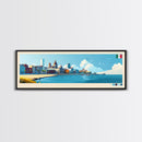 Panoramic Travel Poster Veracruz, Mexico Canvas Print, Veracruz, Mexico Painting, Mexico Art, Veracruz Travel Art, Guest Room Painting