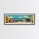 Aguascalientes, Mexico Panoramic Canvas Print, Aguascalientes, Mexico Painting, Mexico Art, Aguascalientes Travel Poster, Travel Art, Guest Room Painting