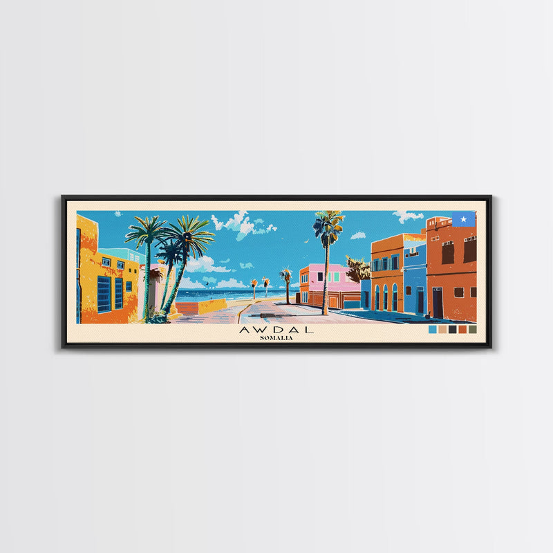 Awdal, Somalia Panoramic Canvas Print, Awdal, Somalia Painting, Somalia Art, Awdal Travel Poster, Travel Art, Housewarming Gift