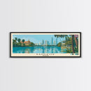 Bangkok, Thailand Panoramic Canvas Print, Bangkok, Thailand Painting, Thailand Art, Bangkok Travel Poster, Travel Art, Living Room Painting