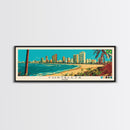 Fortaleza, Brazil Panoramic Canvas Print, Fortaleza, Brazil Painting, Brazil Art, Fortaleza Travel Poster, Travel Art, Guest Room Painting