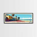 Mar del Plata, Argentina Panoramic Canvas Print, Mar del Plata, Argentina Painting, Argentina Art, Mar del Plata Travel Poster, Travel Art, Vacation Gift
