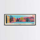 Sherbrooke, Canada Panoramic Canvas Print, Sherbrooke, Canada Painting, Canada Art, Sherbrooke Travel Poster, Travel Art, Housewarming Gift