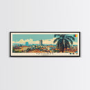 Yaounde, Cameroon Panoramic Canvas Print, Yaounde, Cameroon Painting, Cameroon Art, Yaounde Travel Poster, Travel Art, Guest Room Painting