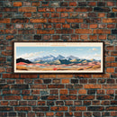 Great Sand Dunes National Park, Panoramic Colorado Travel Art, National Park Print, Minimalist Travel Art, Midcentury Modern Style Landscape